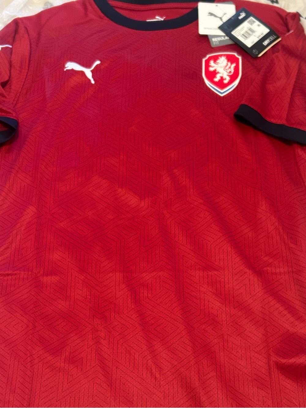 Puma CZECHIA Czech National Team World Cup JERSEY Men's Sz Large New w tags